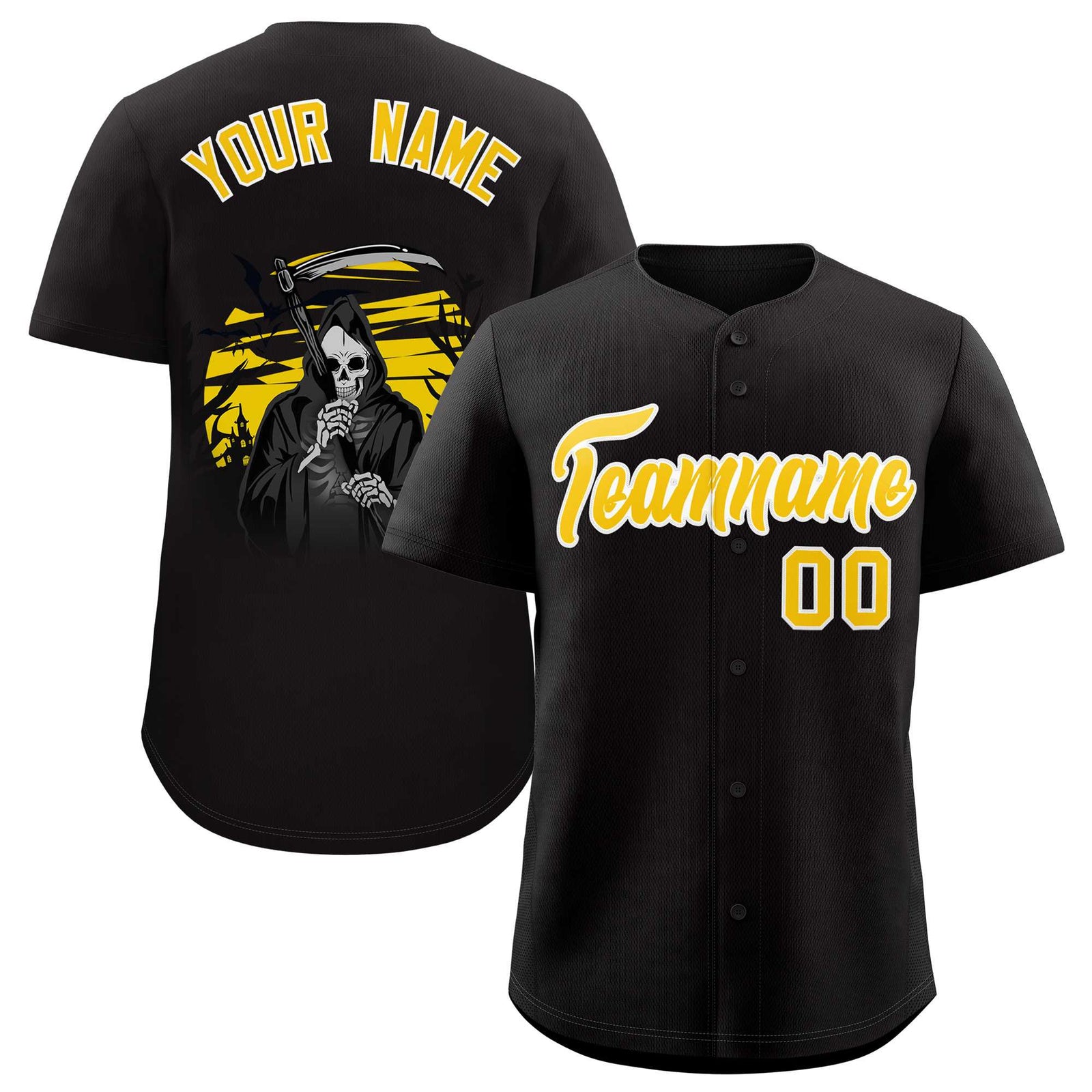 Custom Multi Color Halloween Authentic Baseball Jersey