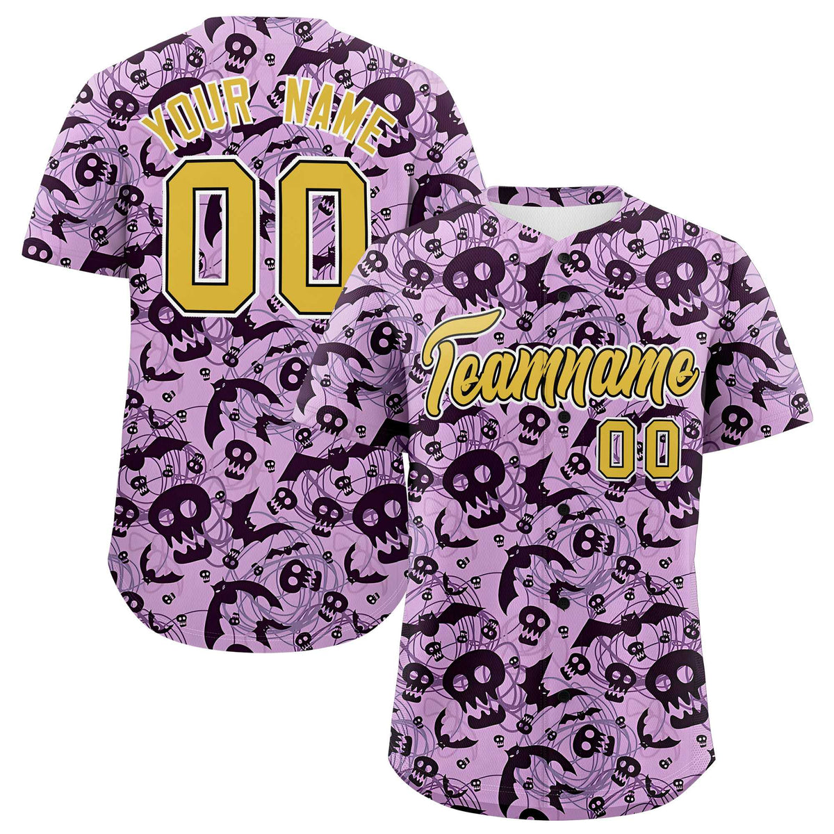Custom Multi Color Halloween Authentic Baseball Jersey