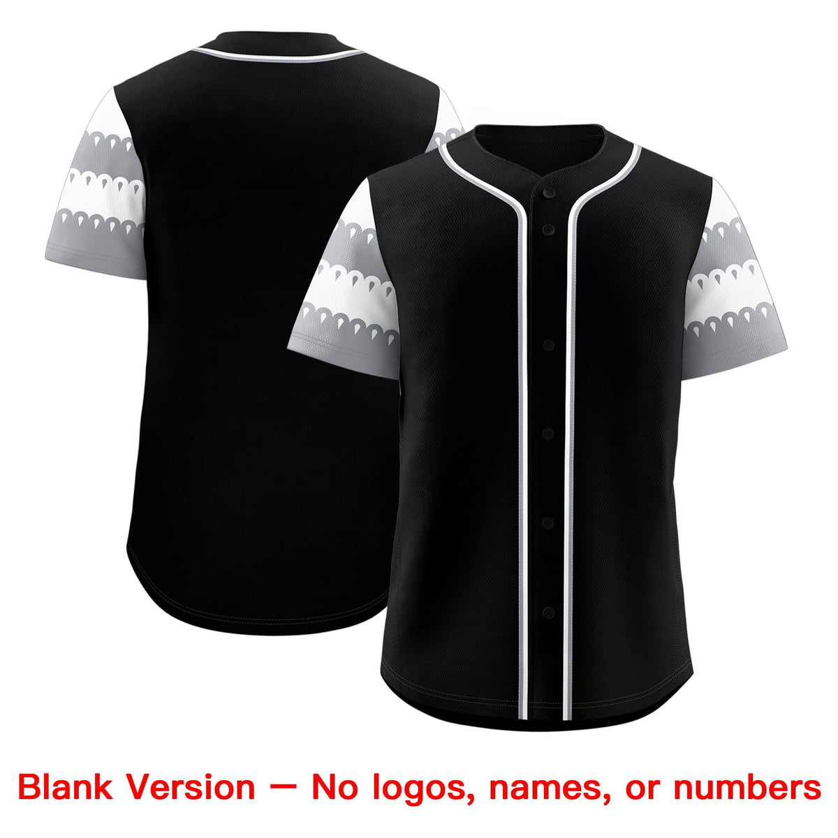 Custom Black Gray White Sleeve Flag Lace Baseball Jersey | Sublimation Printed & Embroidery,Add Name and Numbern,Perfect for Teams | KXKSHOP