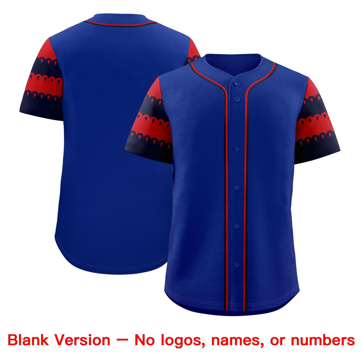 Custom Royal Red Navy Sleeve Flag Lace Baseball Jersey | Sublimation Printed & Embroidery,Add Name and Numbern,Perfect for Teams | KXKSHOP