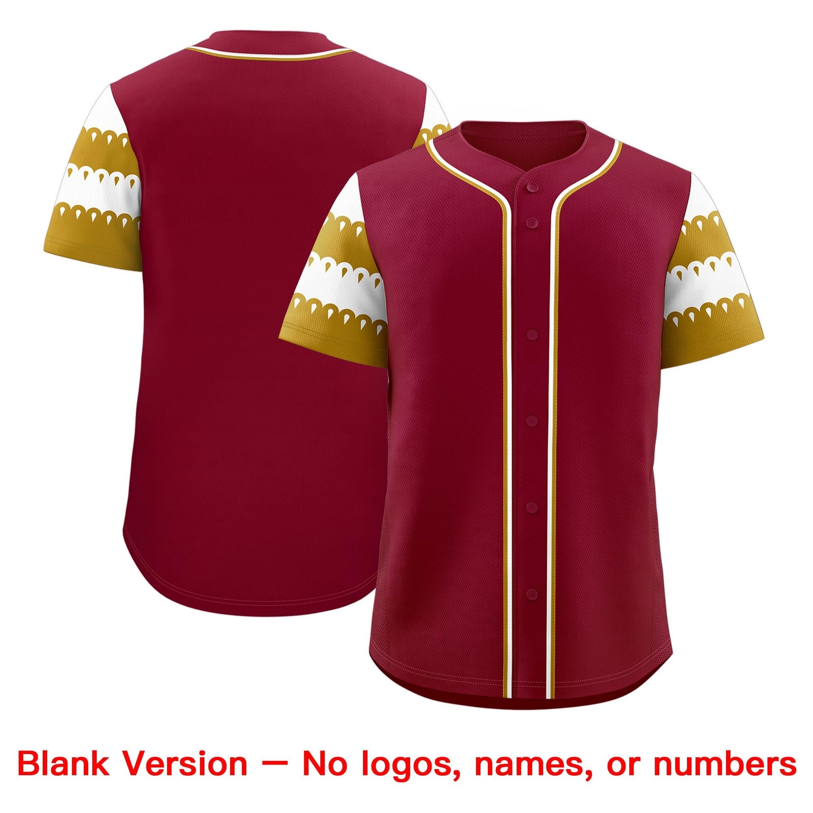 Custom Crimson Old Gold White Sleeve Flag Lace Baseball Jersey | Sublimation Printed & Embroidery,Add Name and Numbern,Perfect for Teams | KXKSHOP