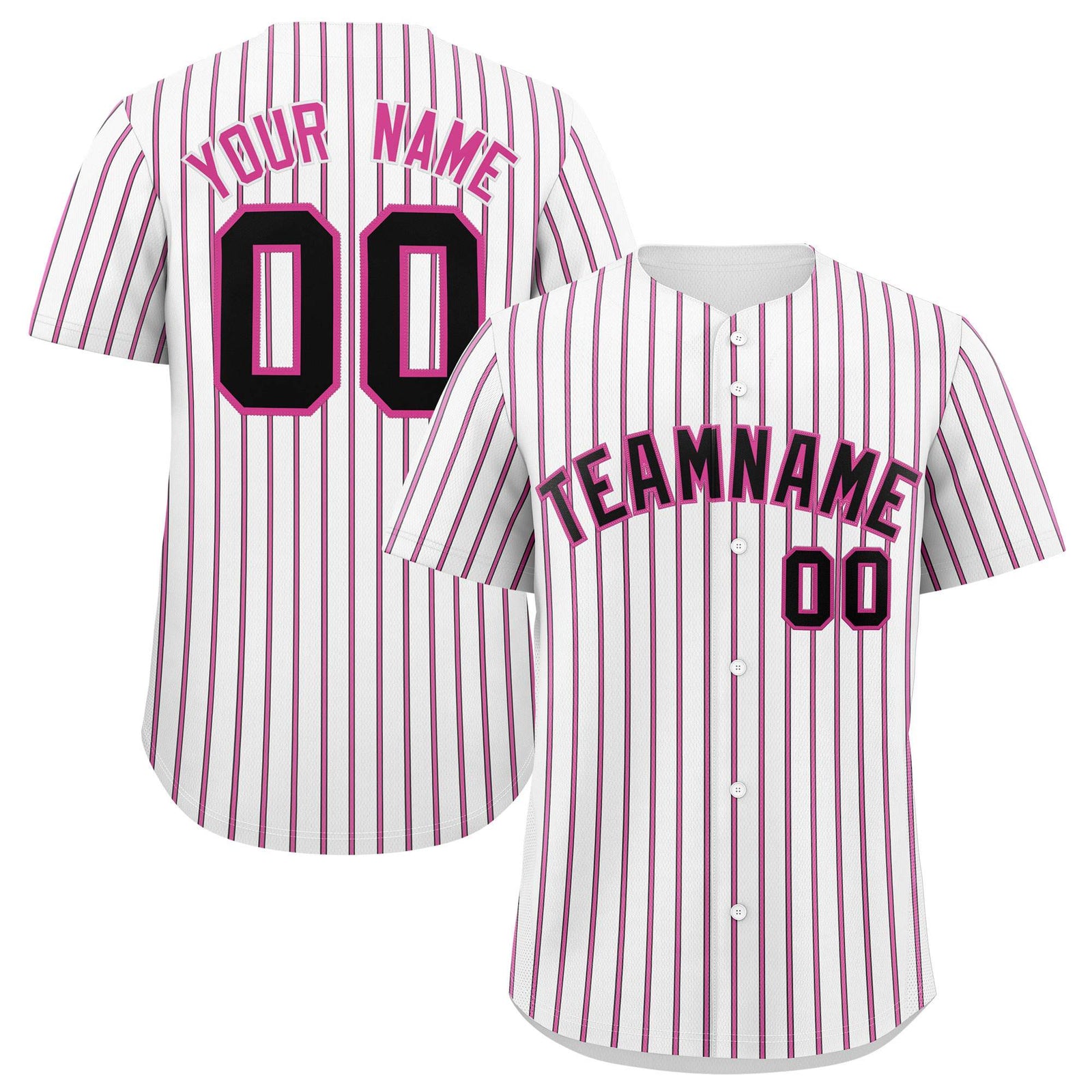 Custom White Black Tricolor Stripe Fashion Authentic Baseball Jersey