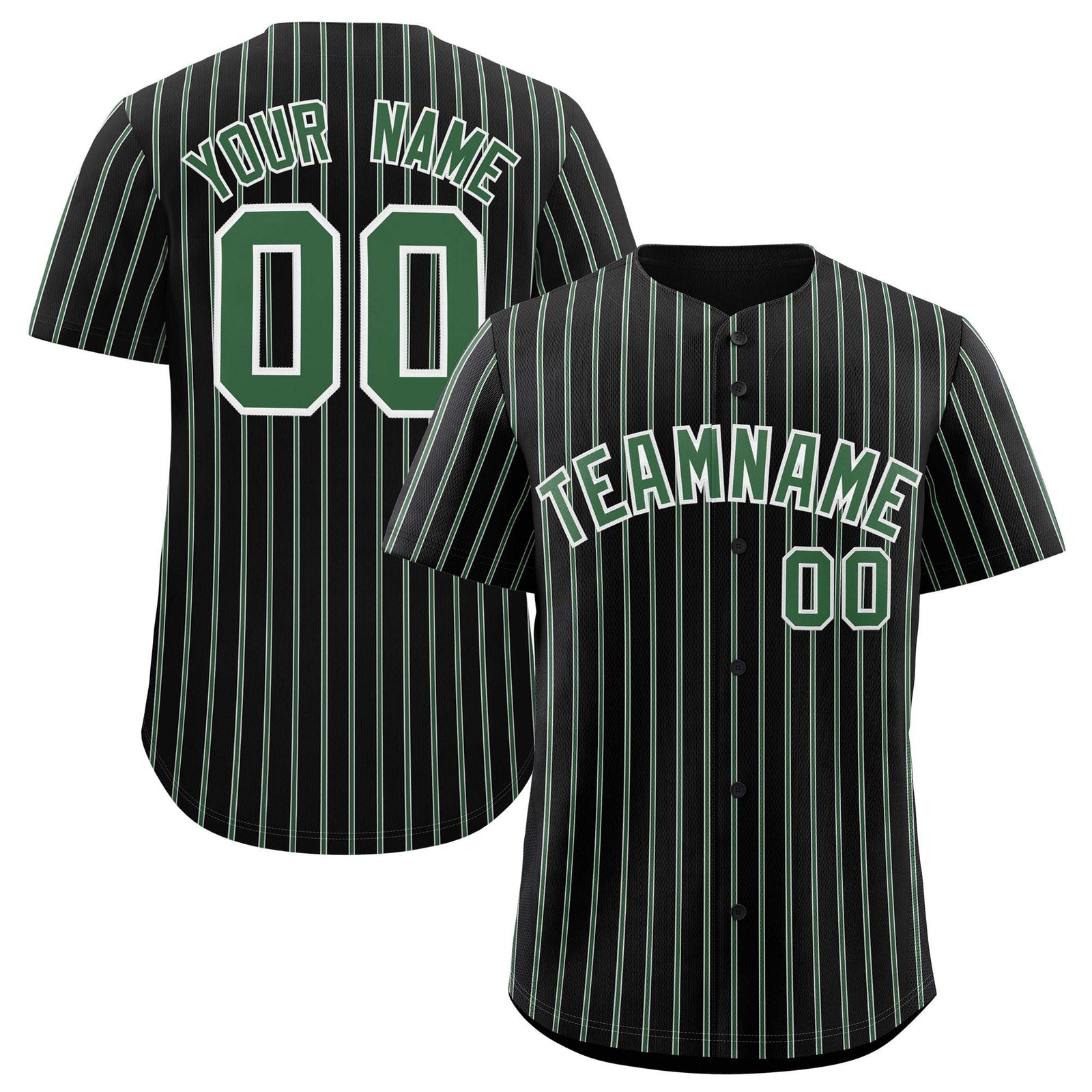 Custom Black White Tricolor Stripe Fashion Authentic Baseball Jersey