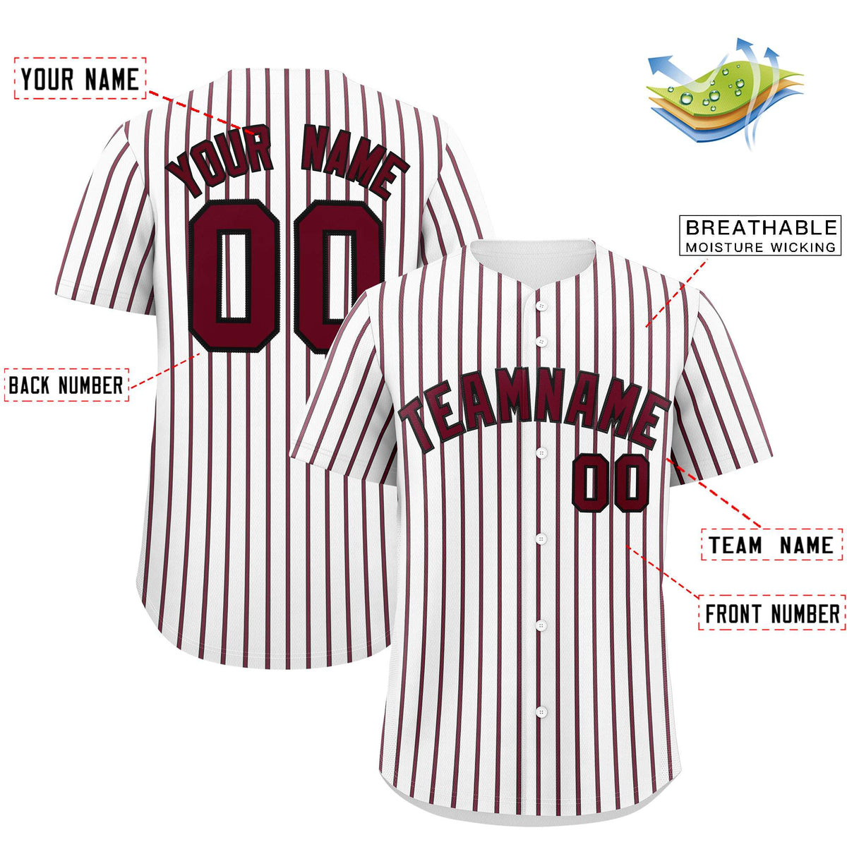Custom White Black Tricolor Stripe Fashion Authentic Baseball Jersey