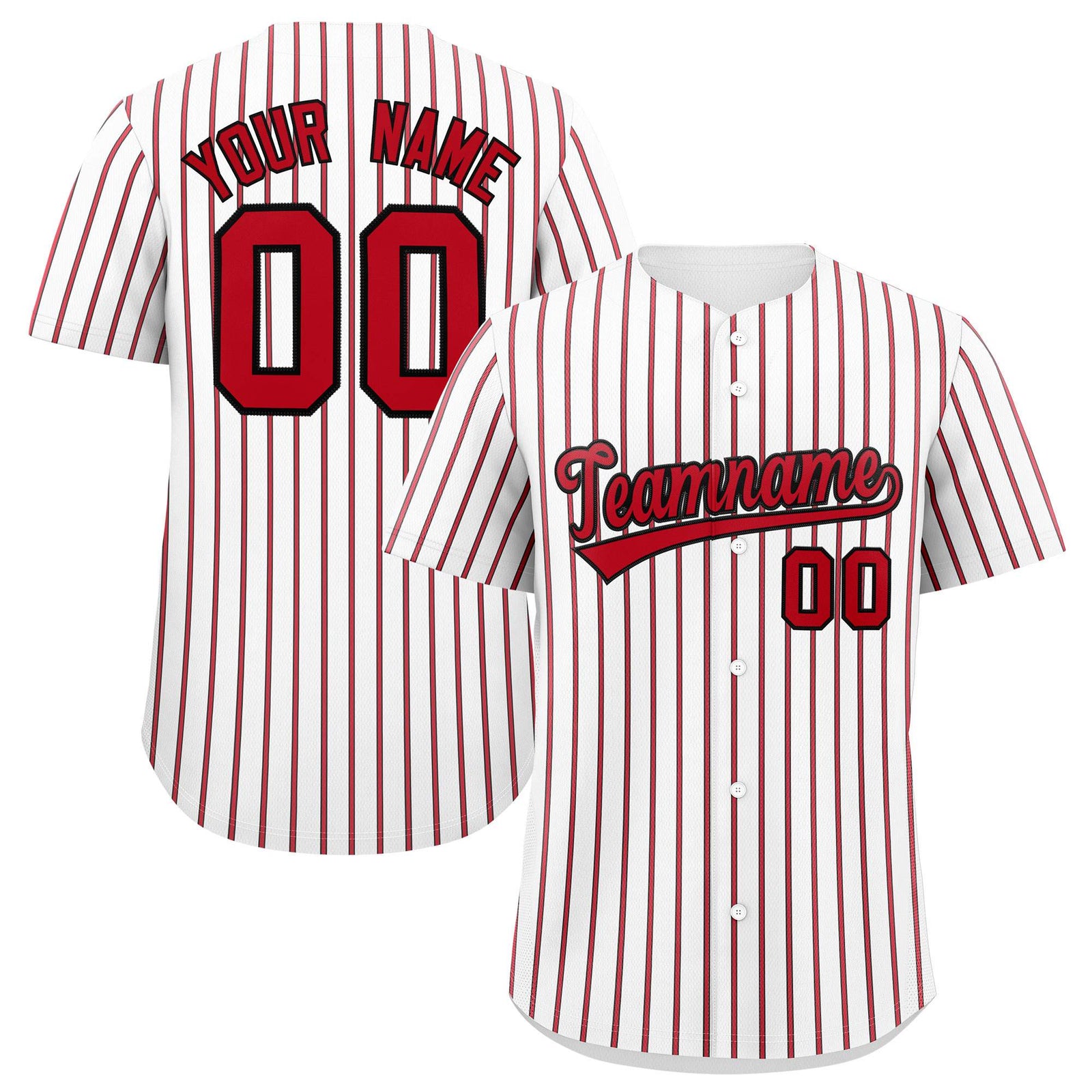 Custom White Black Tricolor Stripe Fashion Authentic Baseball Jersey