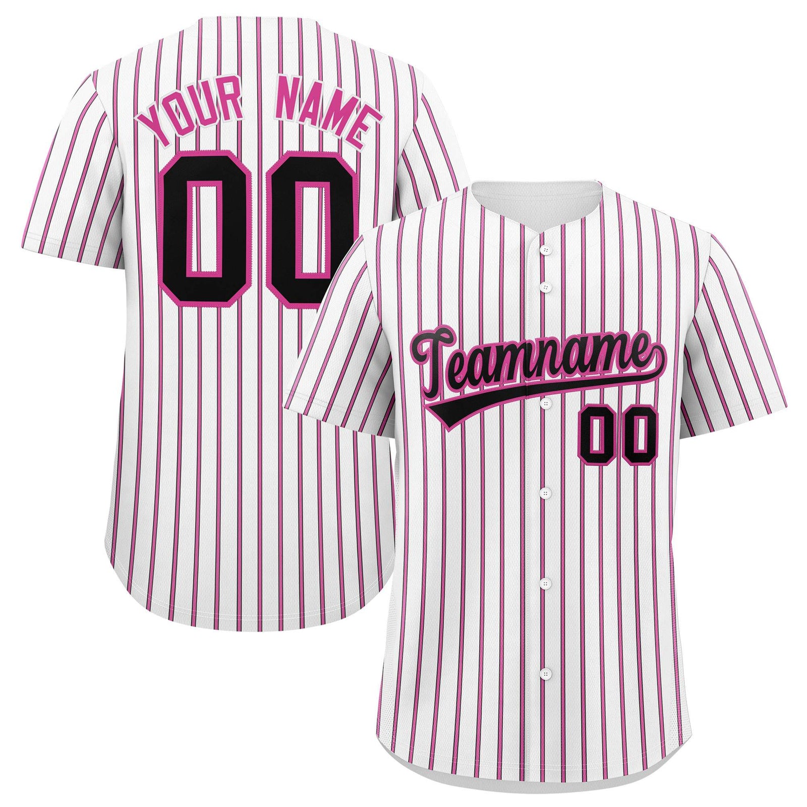 Custom White Black Tricolor Stripe Fashion Authentic Baseball Jersey