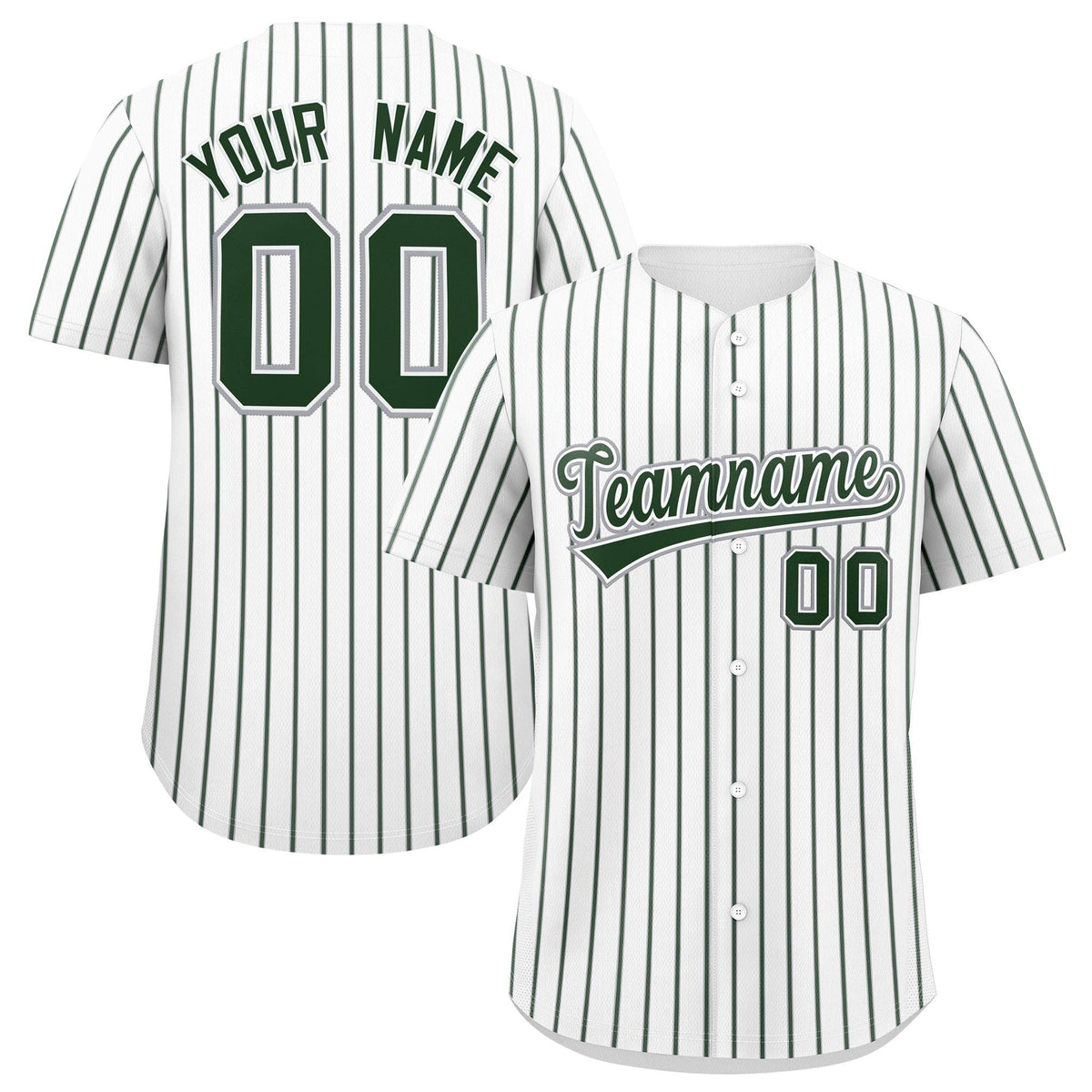 Custom White Gray Tricolor Stripe Fashion Authentic Baseball Jersey