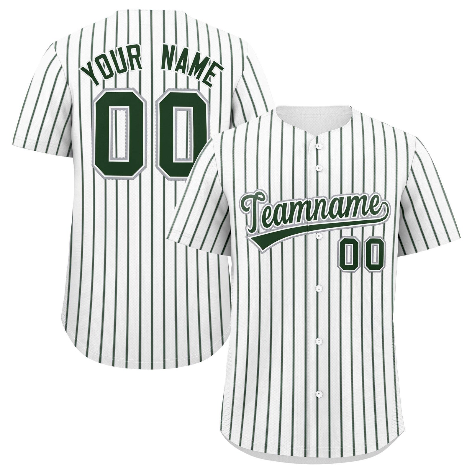 Custom White Gray Tricolor Stripe Fashion Authentic Baseball Jersey