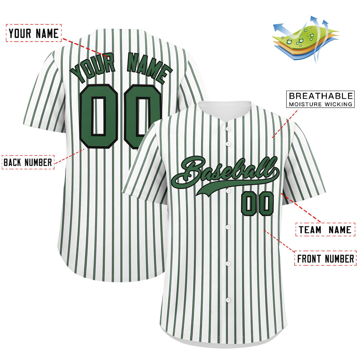 Custom White Black Tricolor Stripe Fashion Authentic Baseball Jersey