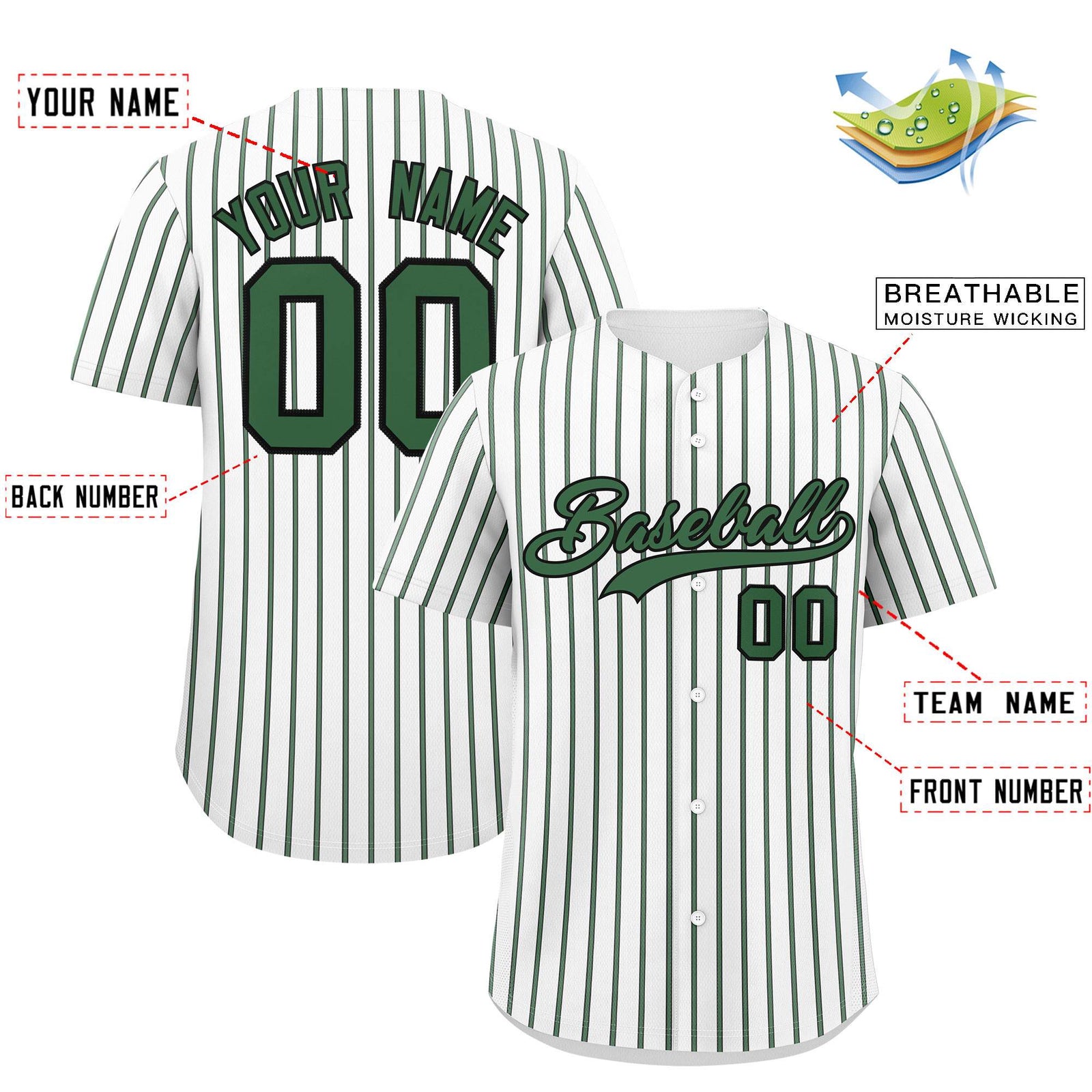 Custom White Black Tricolor Stripe Fashion Authentic Baseball Jersey