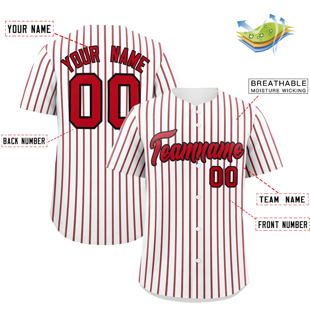 Custom White Black Tricolor Stripe Fashion Authentic Baseball Jersey