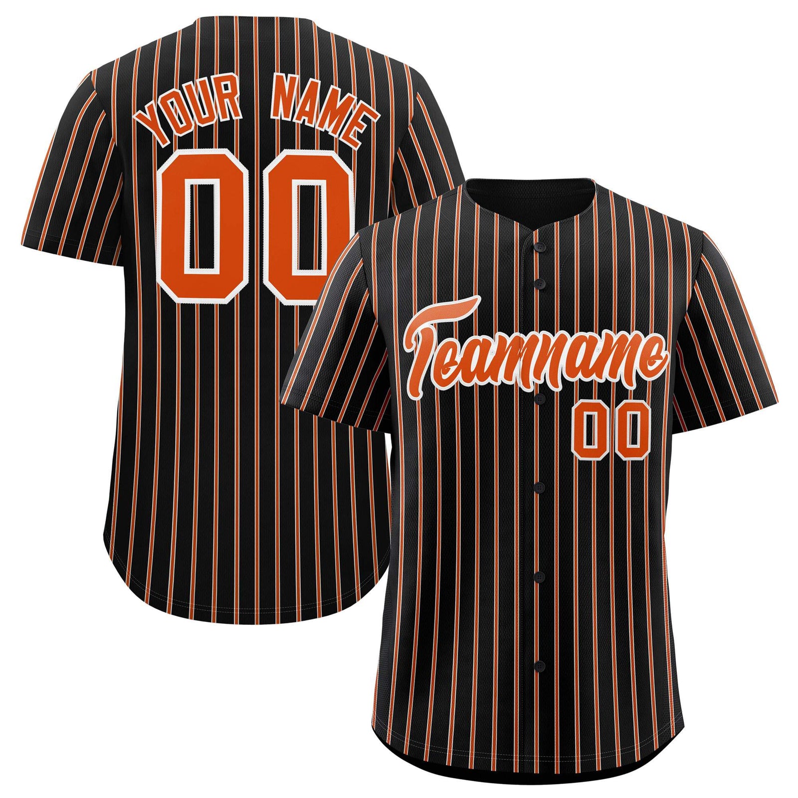 Custom Black White Tricolor Stripe Fashion Authentic Baseball Jersey