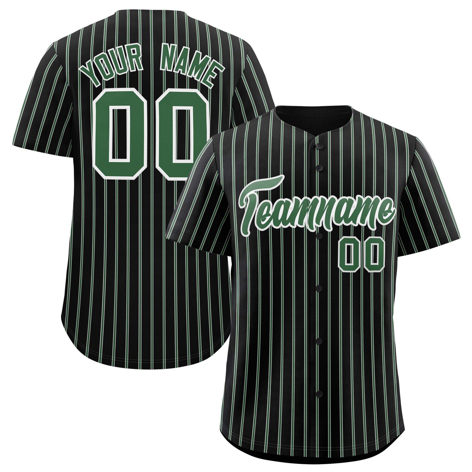 Custom Black White Tricolor Stripe Fashion Authentic Baseball Jersey