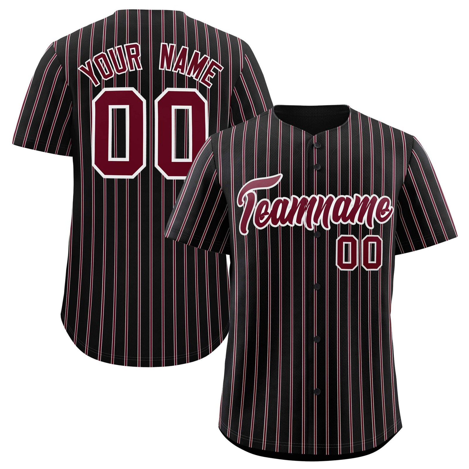 Custom Black White Tricolor Stripe Fashion Authentic Baseball Jersey