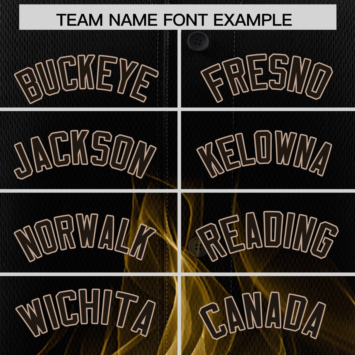 Custom Black Khaki White Flame Graffiti Pattern Personalization Baseball Jersey| KXKSHOP