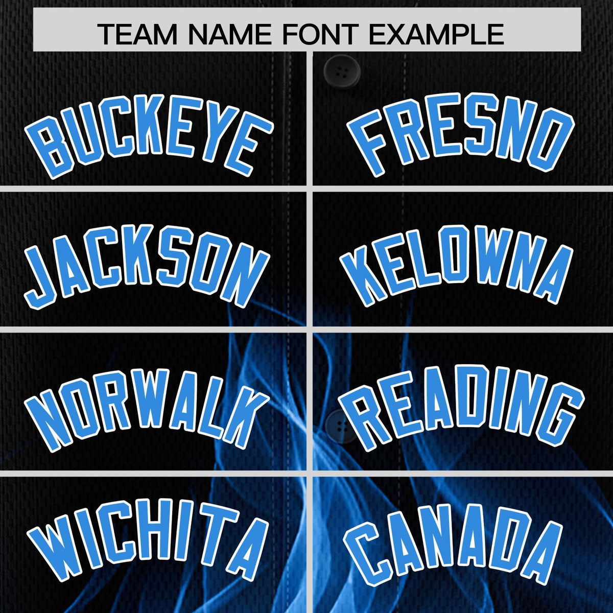 Custom Black Light Blue White Flame Graffiti Pattern Personalization Baseball Jersey| KXKSHOP