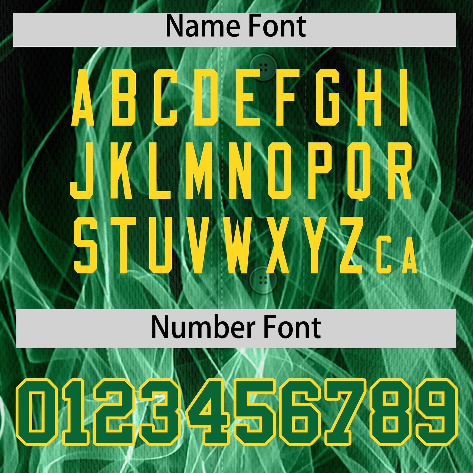 Custom Black Kelly Green Gold Flame Graffiti Pattern Personalization Baseball Jersey| KXKSHOP