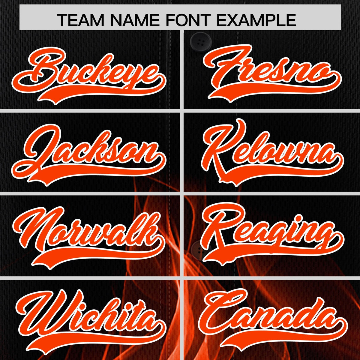 Custom Black Orange White Flame Graffiti Pattern Personalization Baseball Jersey| KXKSHOP