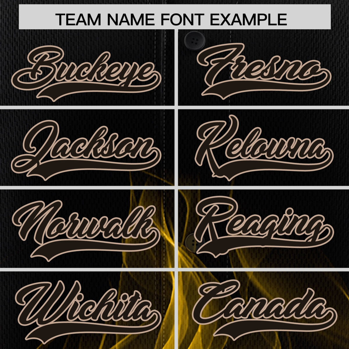 Custom Black Yellow White Flame Graffiti Pattern Personalization Baseball Jersey| KXKSHOP