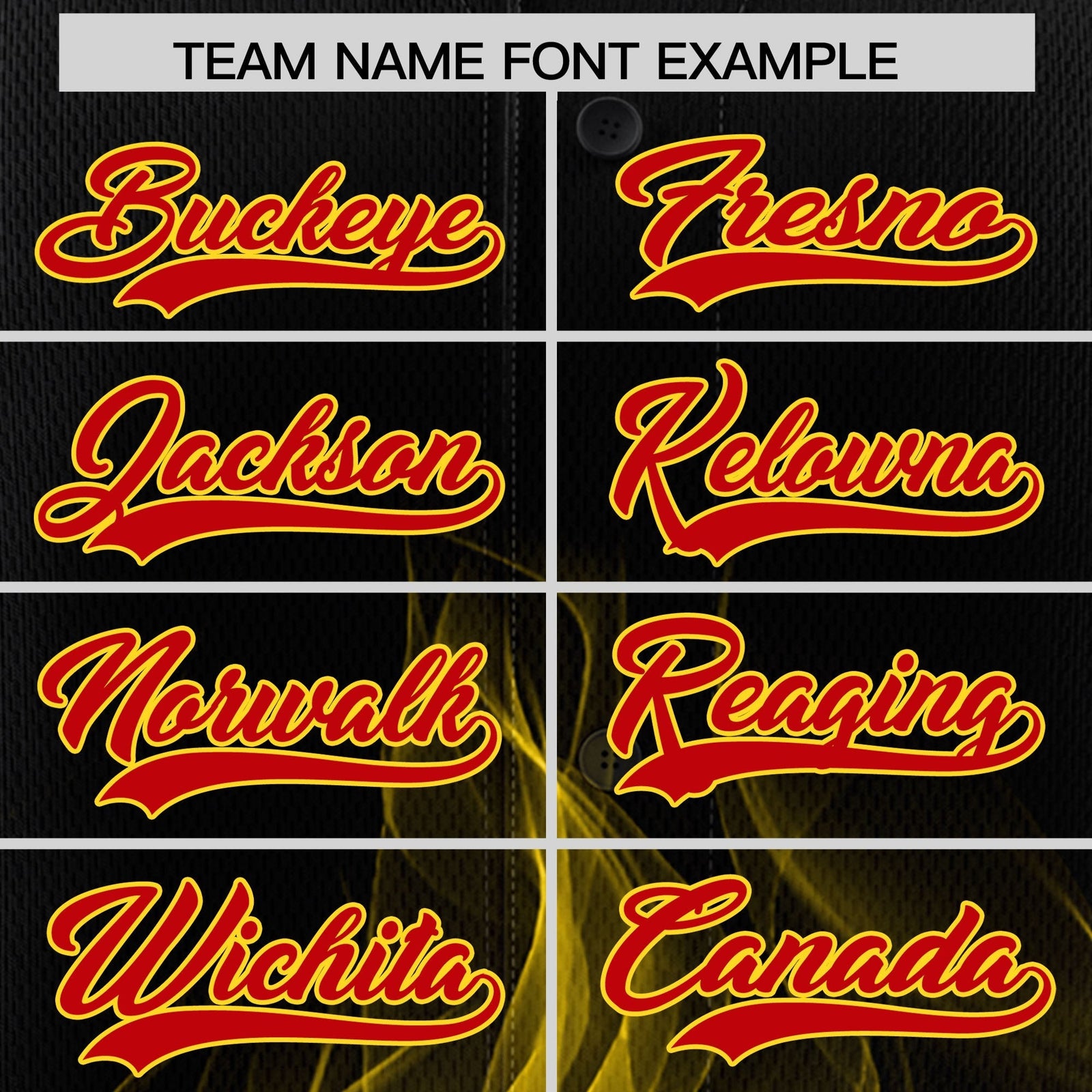 Custom Black Red Gold Flame Graffiti Pattern Personalization Baseball Jersey| KXKSHOP