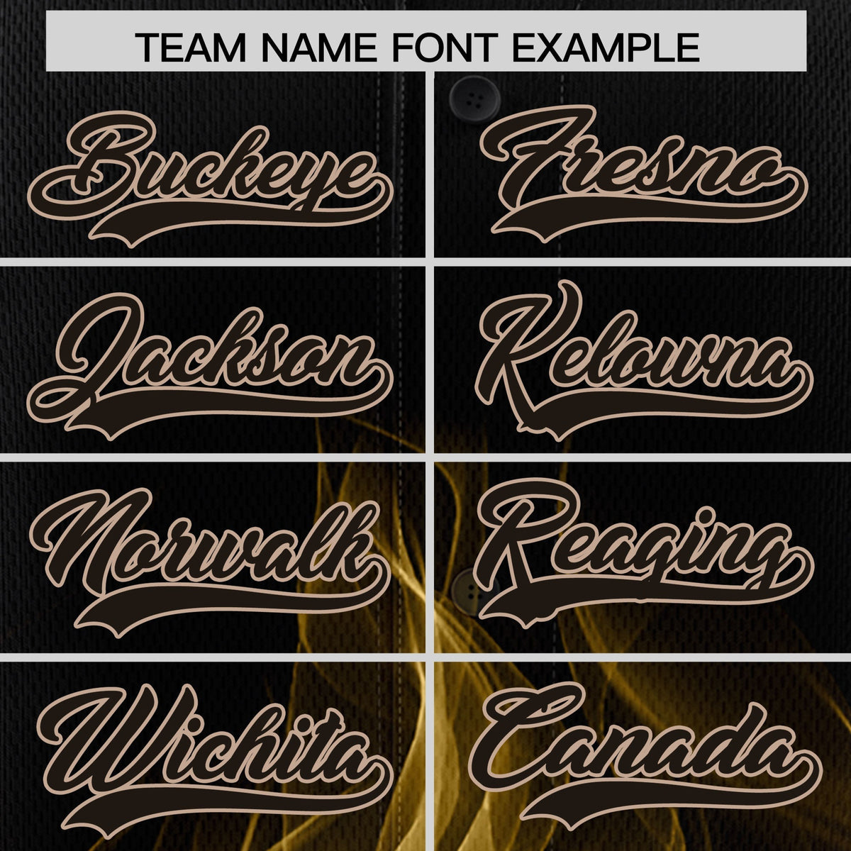 Custom Black Khaki White Flame Graffiti Pattern Personalization Baseball Jersey| KXKSHOP