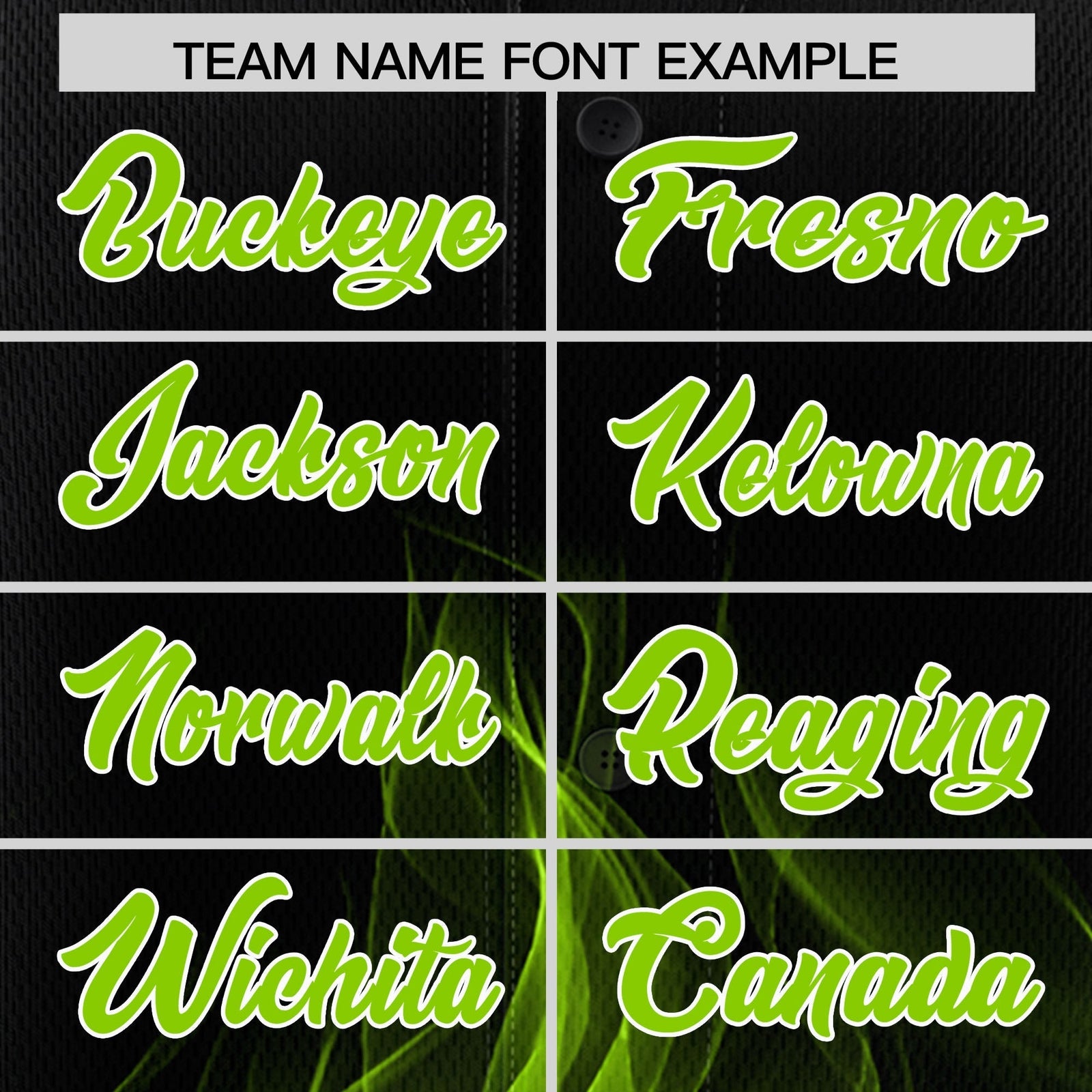 Custom Black Neon Green White Flame Graffiti Pattern Personalization Baseball Jersey| KXKSHOP