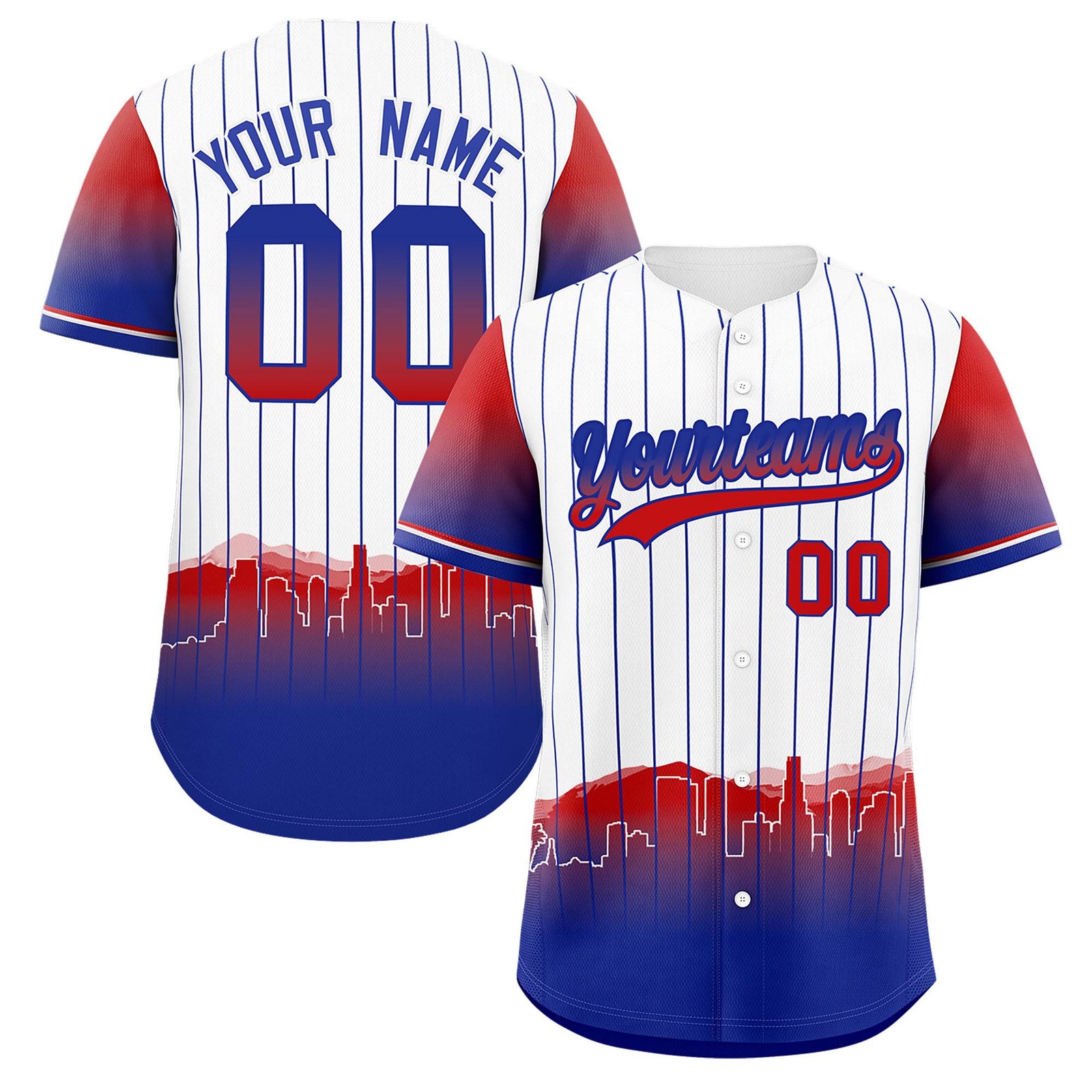 Custom White Los Angeles City Silhouette Authentic Baseball Jersey