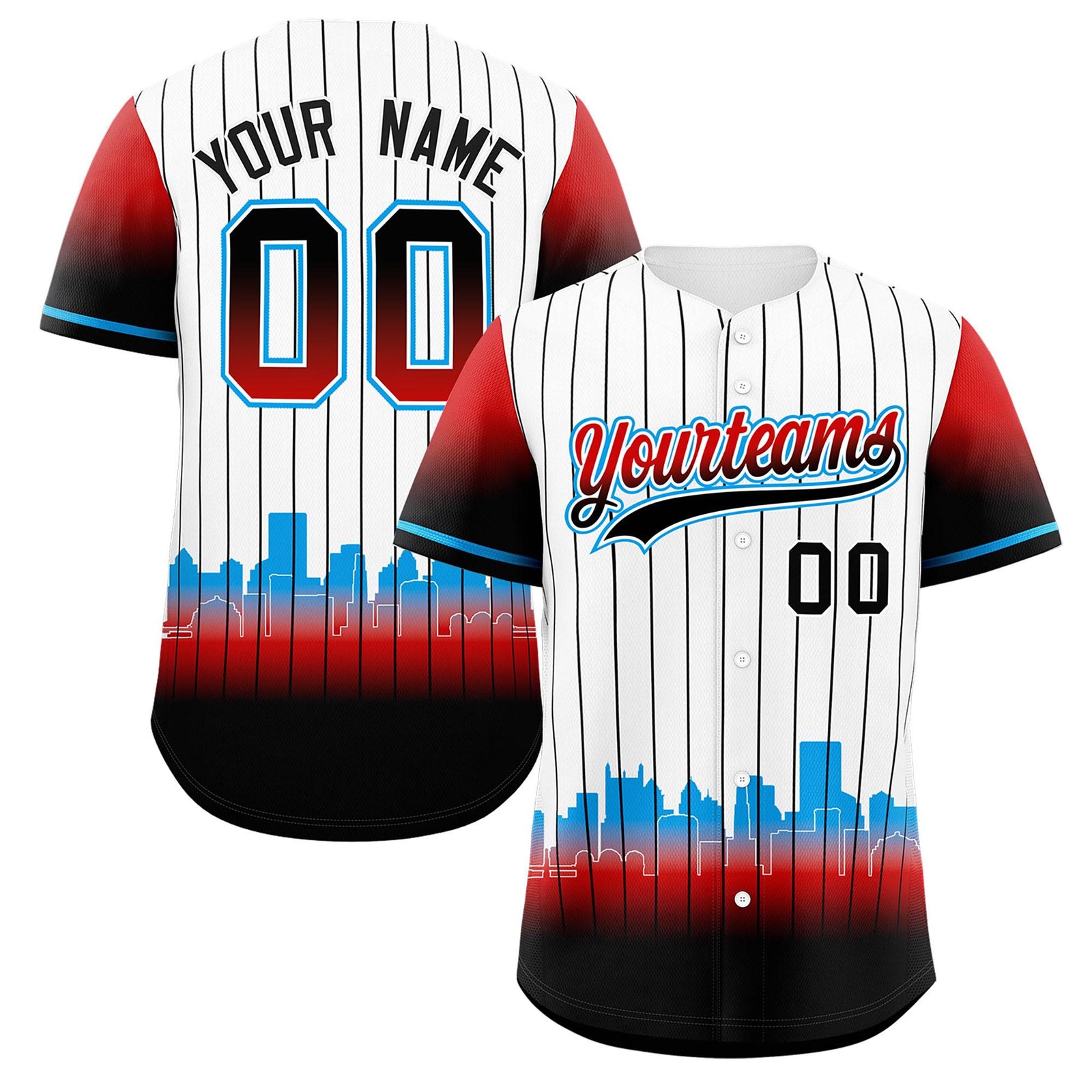 Custom White Miami City Silhouette Authentic Baseball Jersey