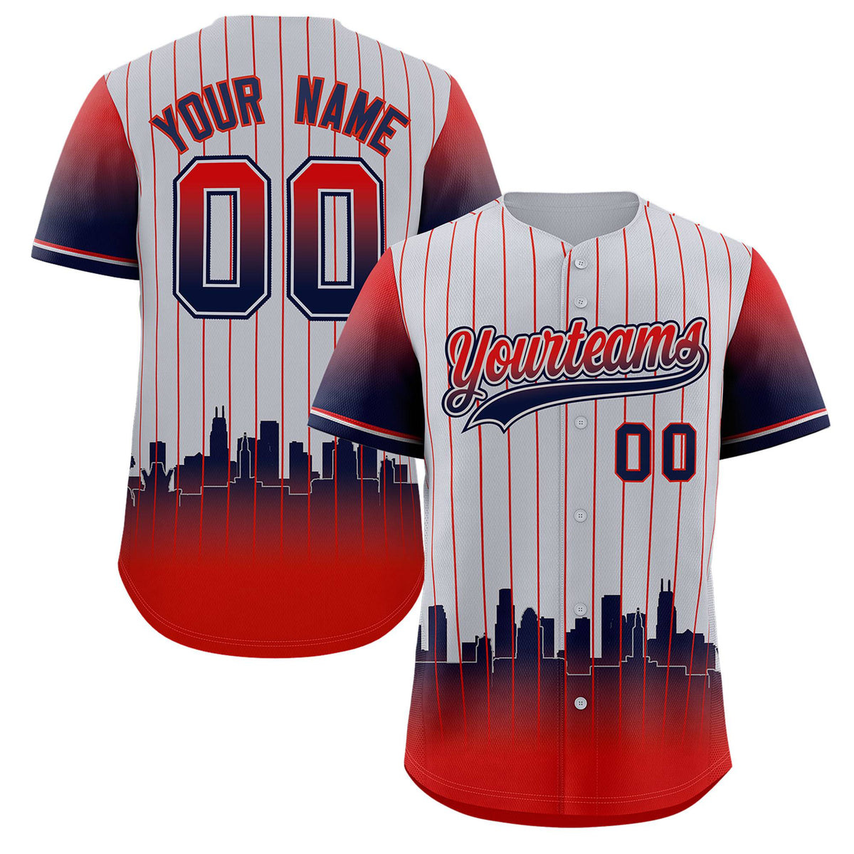 Custom Gray Los Angeles City Silhouette Authentic Baseball Jersey