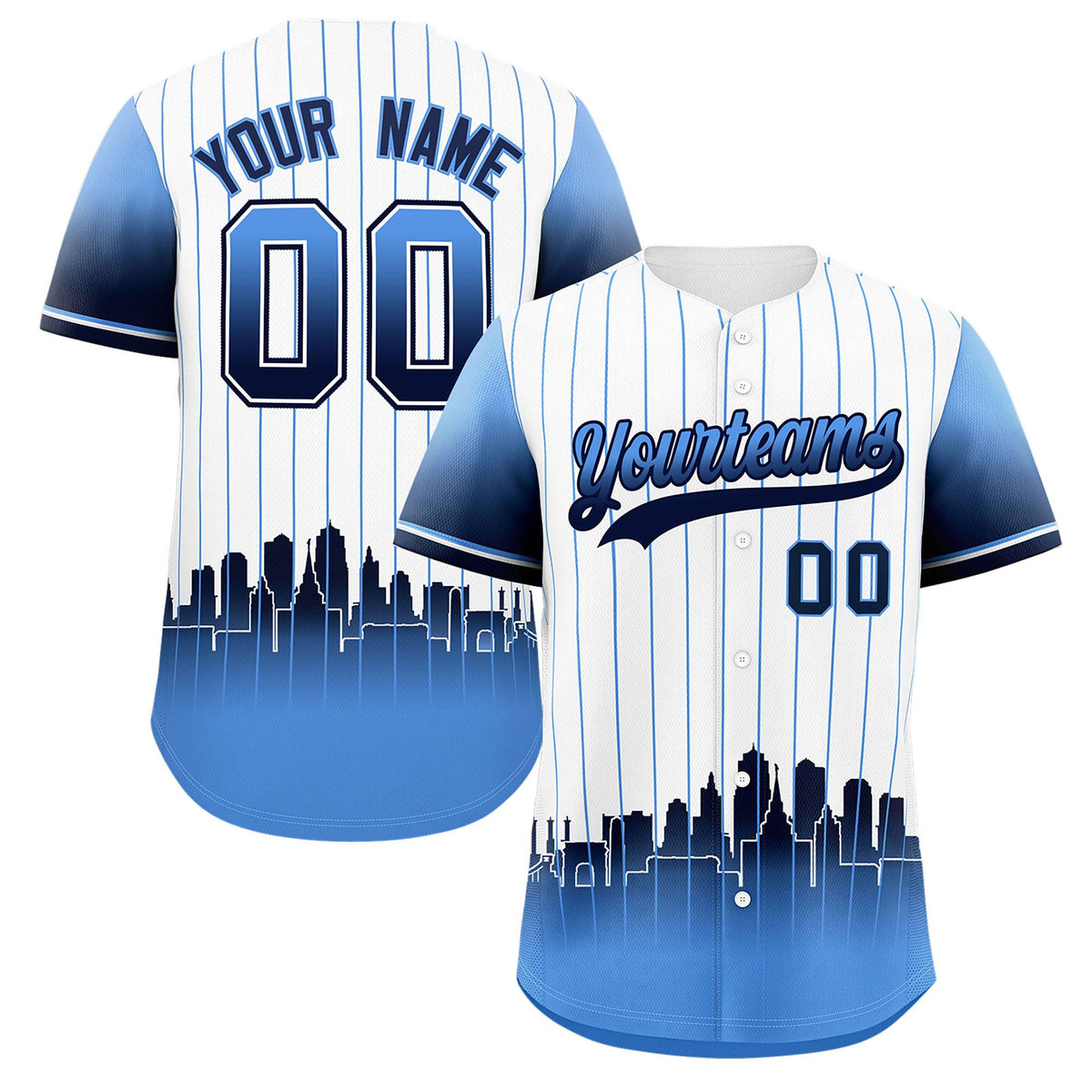 Custom White Kansas City City Silhouette Authentic Baseball Jersey