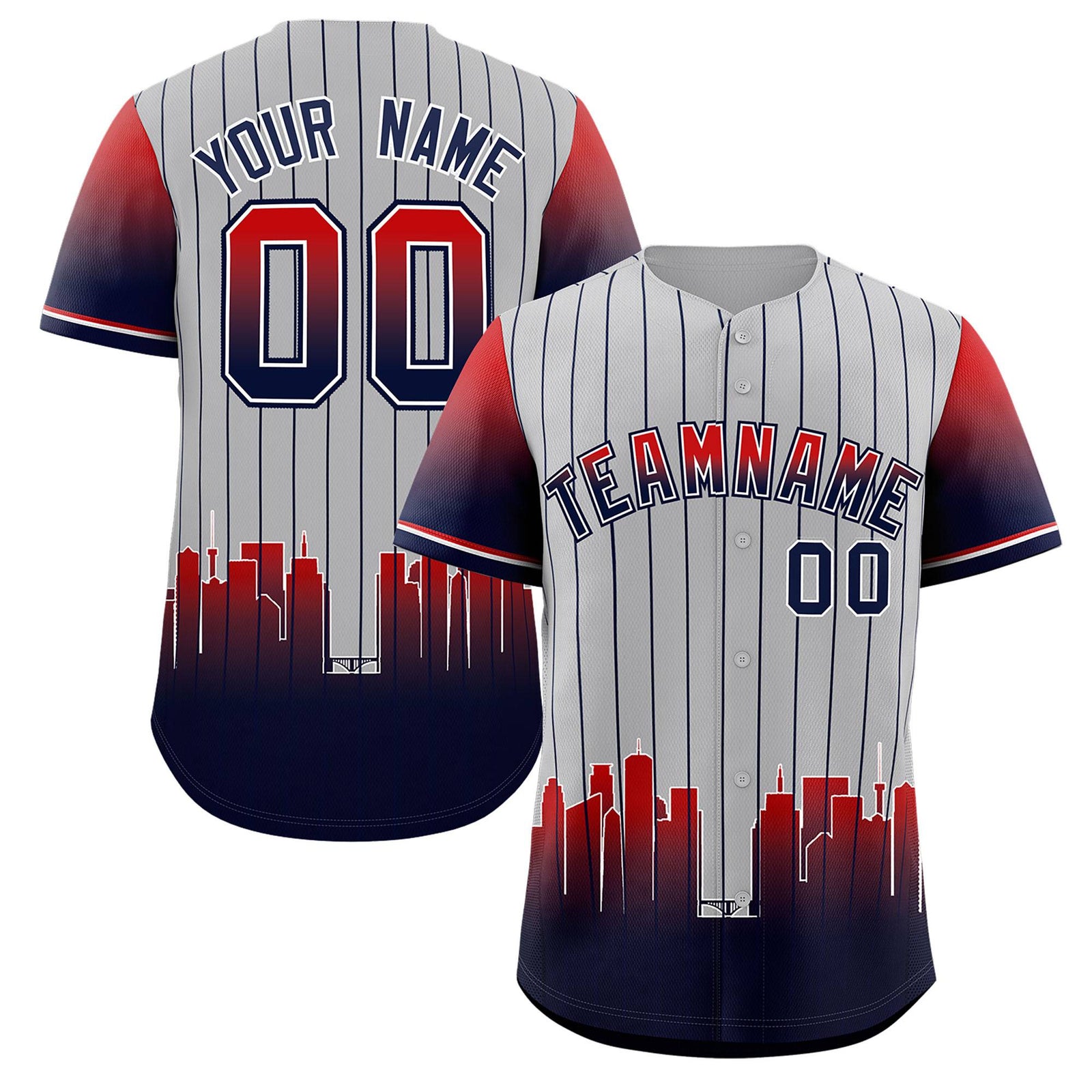 Custom Gray Minnesota-Twins City Silhouette Authentic Baseball Jersey