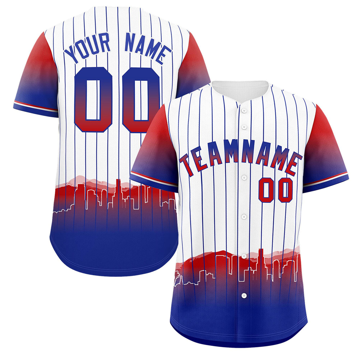 Custom White Los Angeles City Silhouette Authentic Baseball Jersey