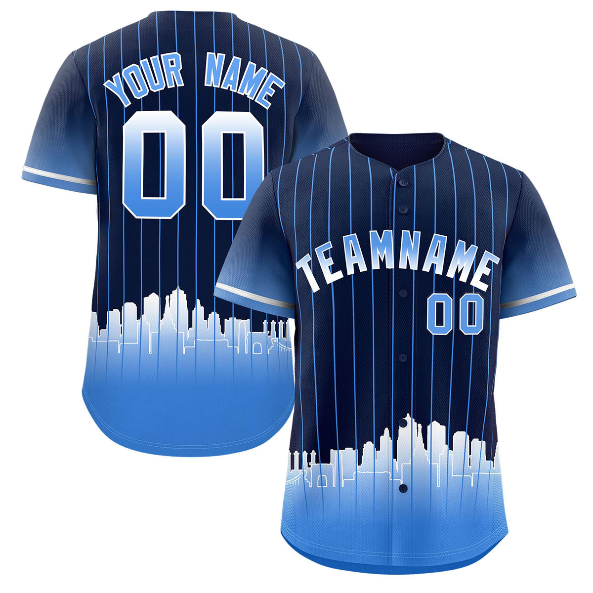 Custom Navy Kansas City City Silhouette Authentic Baseball Jersey