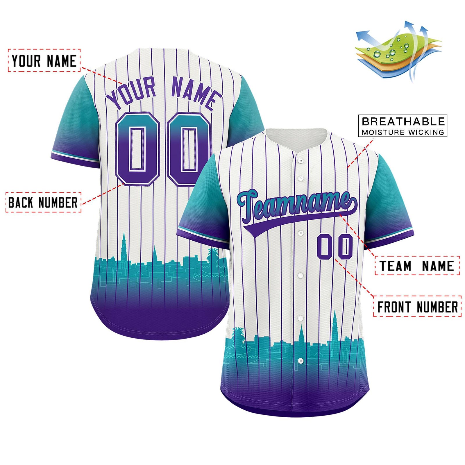 Custom White Charleston.SC City Silhouette Authentic Baseball Jersey