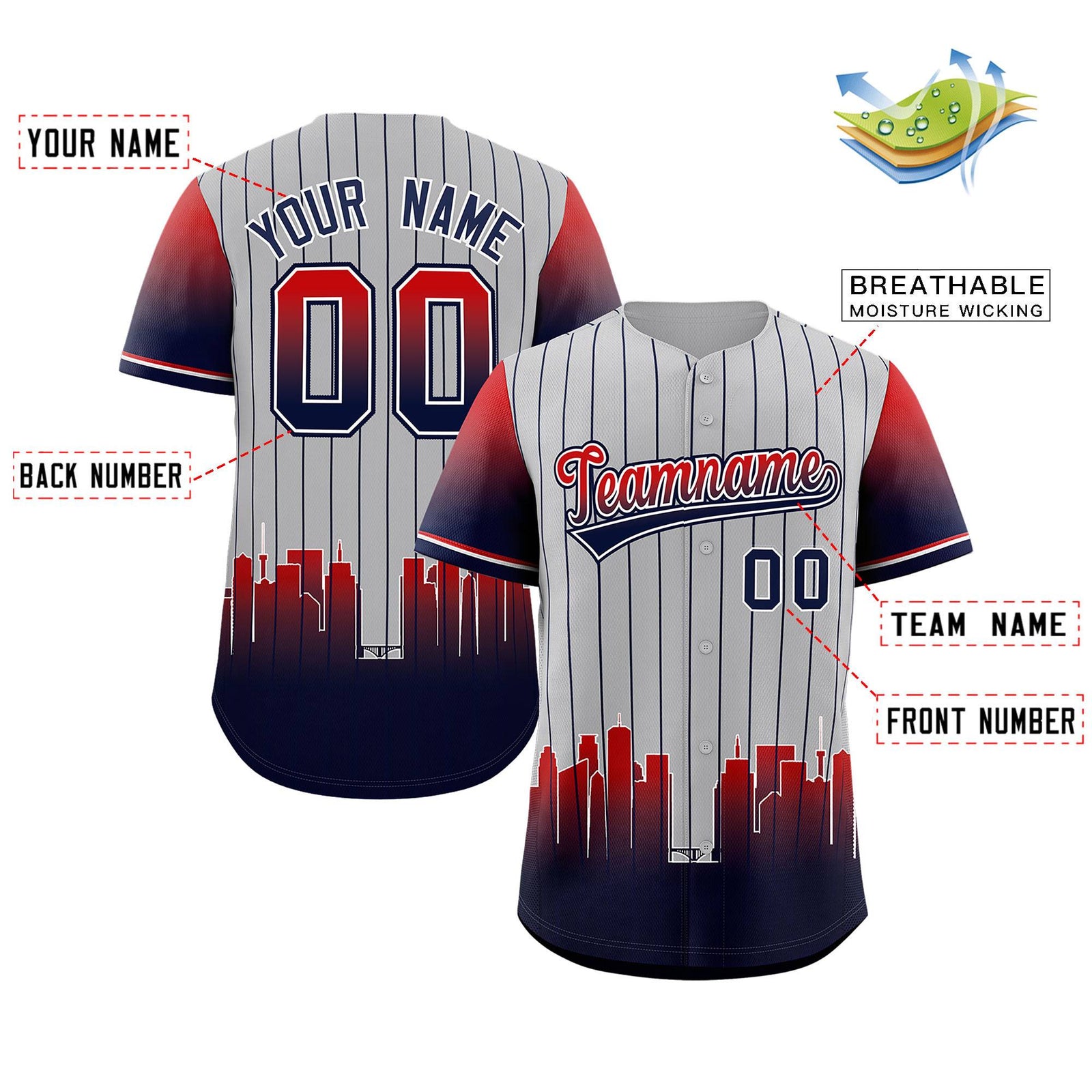 Custom Gray Minnesota-Twins City Silhouette Authentic Baseball Jersey