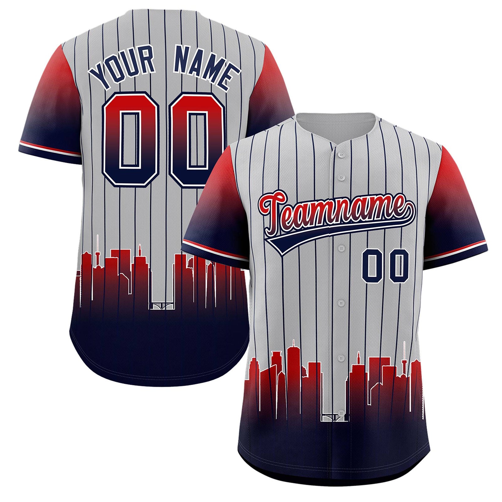Custom Gray Minnesota-Twins City Silhouette Authentic Baseball Jersey
