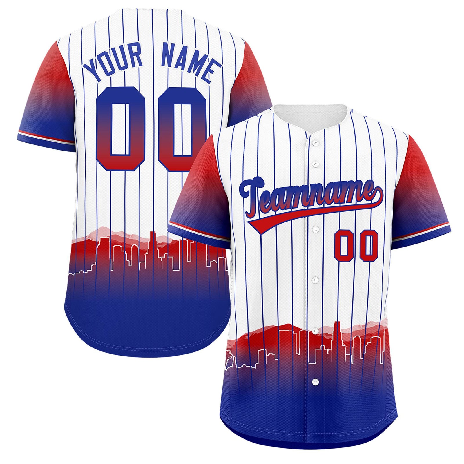 Custom White Los Angeles City Silhouette Authentic Baseball Jersey