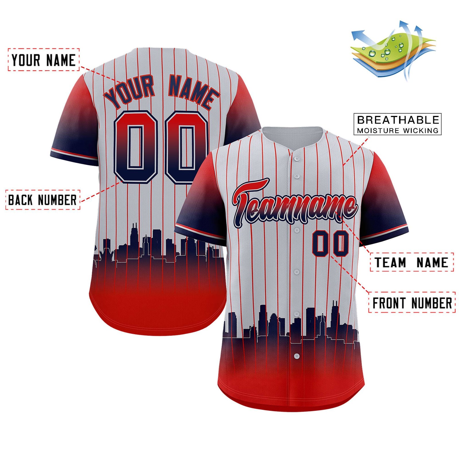 Custom Gray Los Angeles City Silhouette Authentic Baseball Jersey