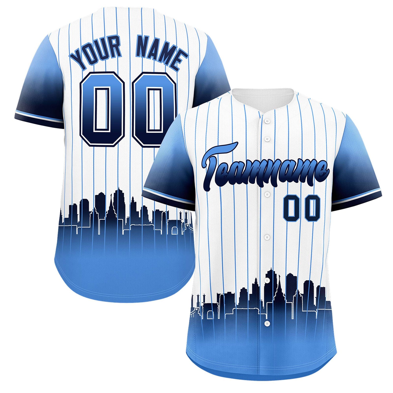 Custom White Kansas City City Silhouette Authentic Baseball Jersey