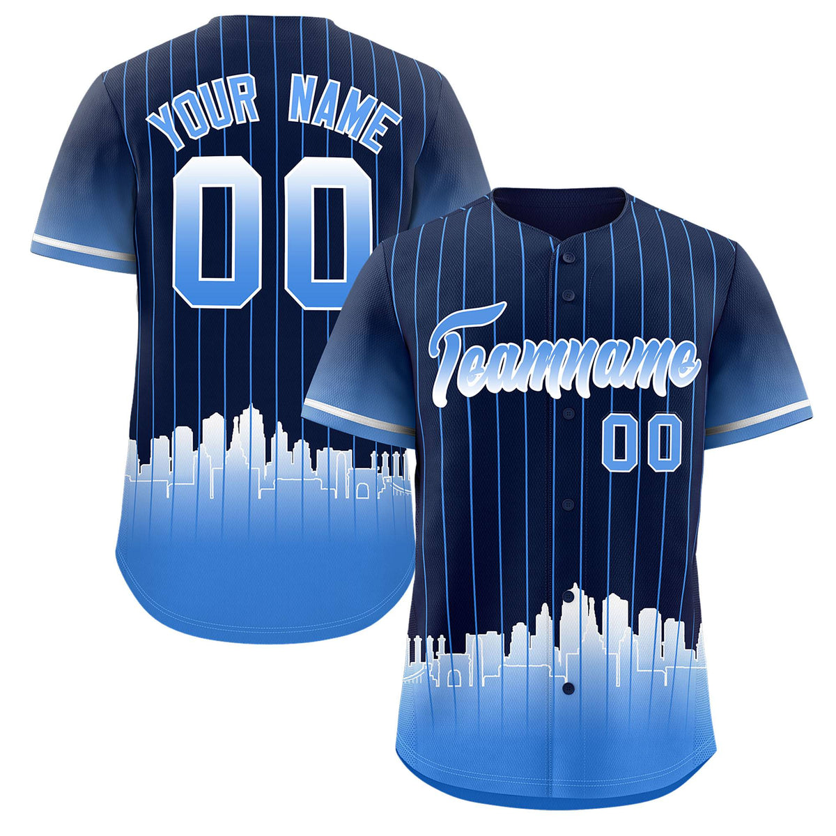 Custom Navy Kansas City City Silhouette Authentic Baseball Jersey