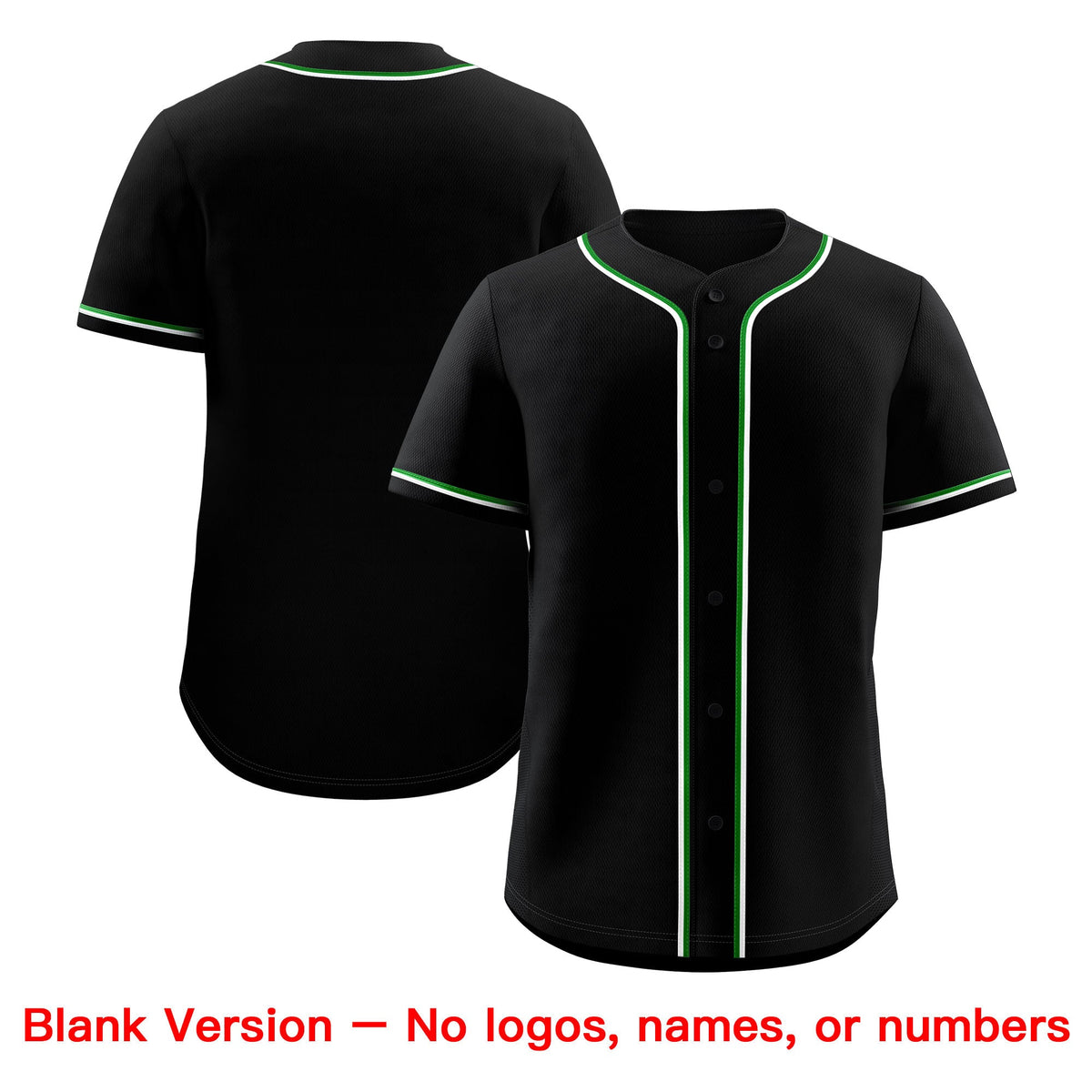 Custom Black Kelly Green Classic Style Stitched Sports Uniform Personalized For Teams Baseball Jersey| KXKSHOP