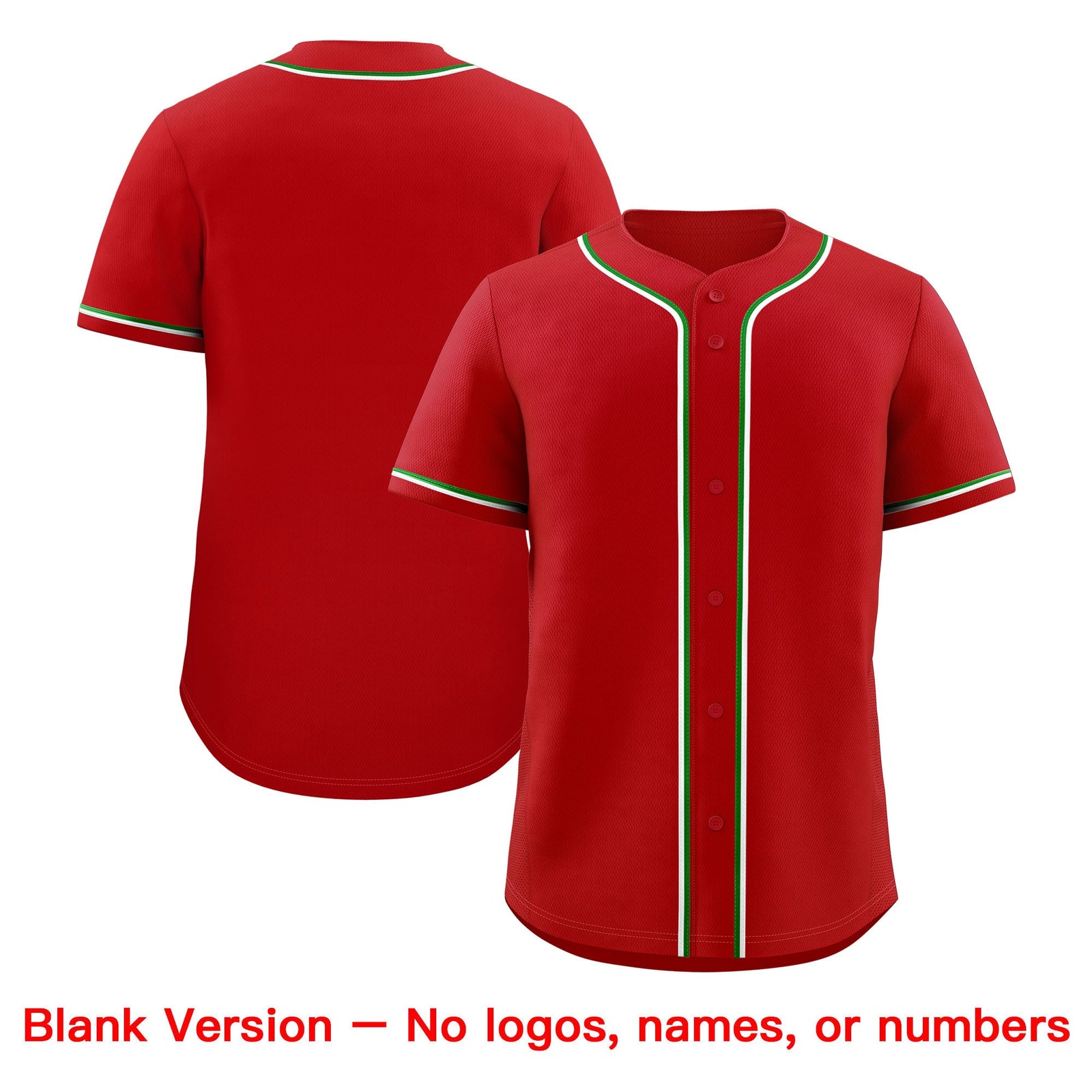 Custom Red Kelly Green Classic Style Stitched Sports Uniform Personalized For Teams Baseball Jersey| KXKSHOP