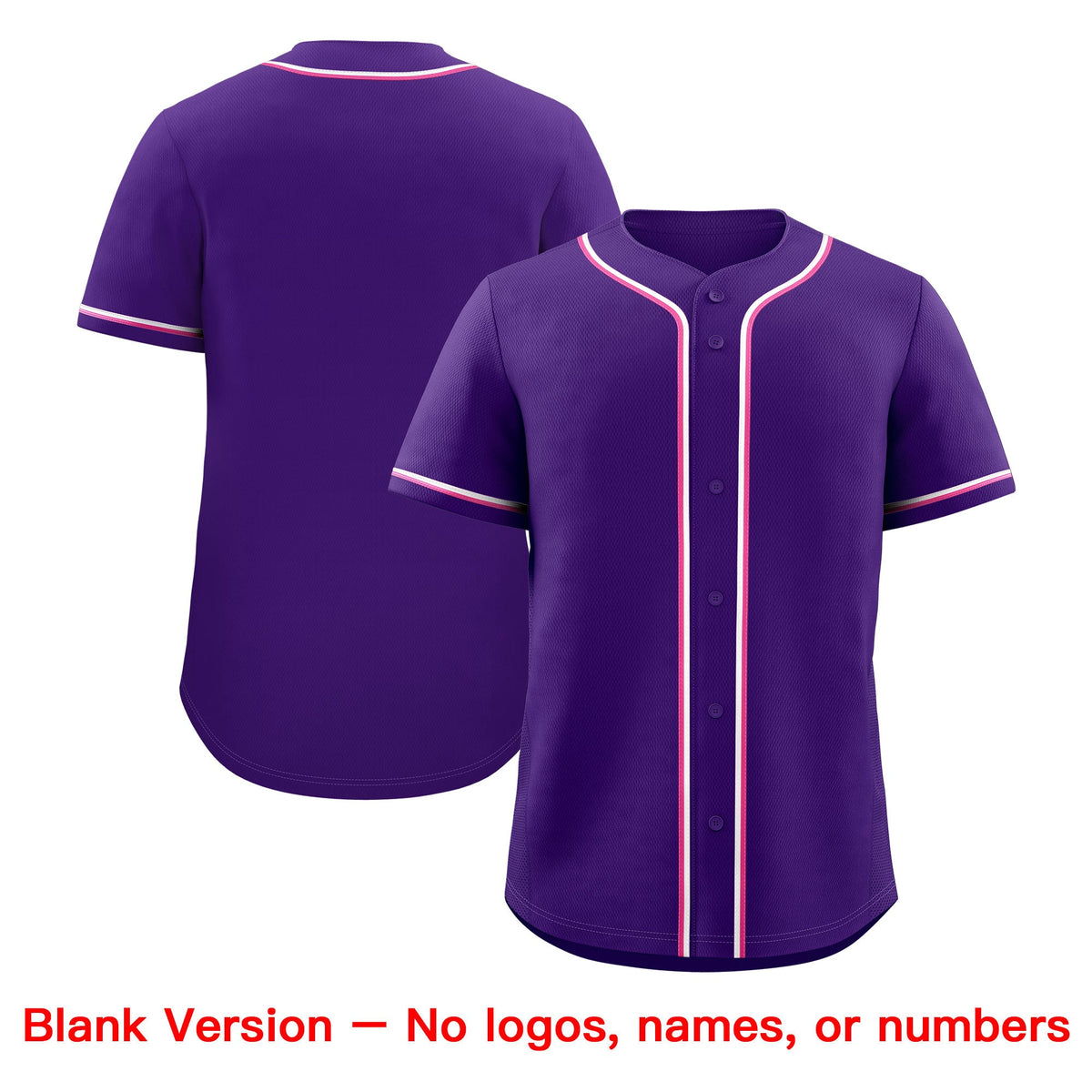 Custom Purple Pink White Classic Style Stitched Sports Uniform Personalized For Teams Baseball Jersey| KXKSHOP