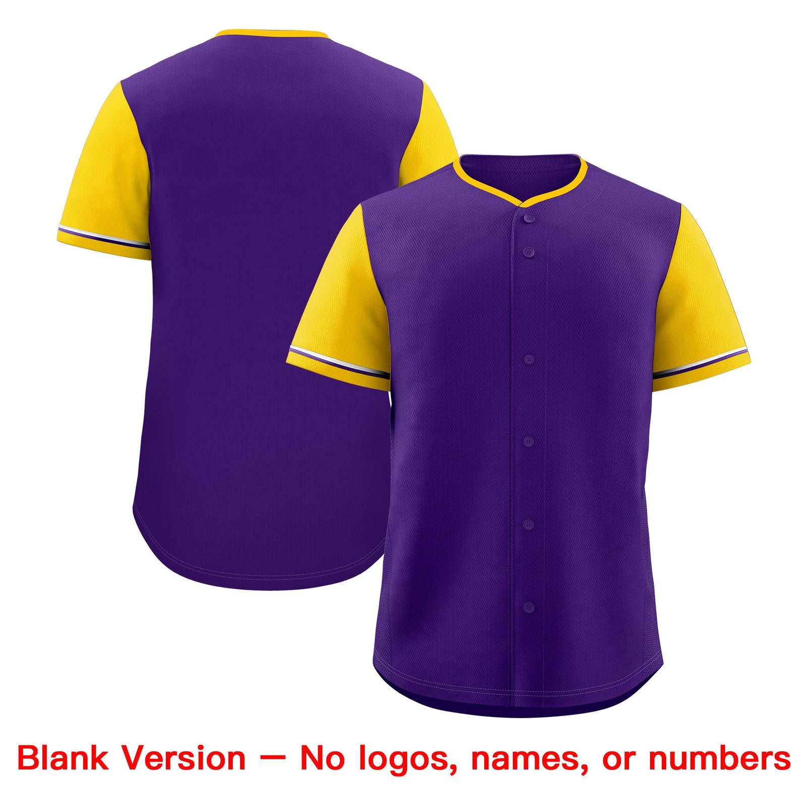 Custom Purple Yellow Classic Style Stitched Sports Uniform Personalized For Teams Baseball Jersey| KXKSHOP