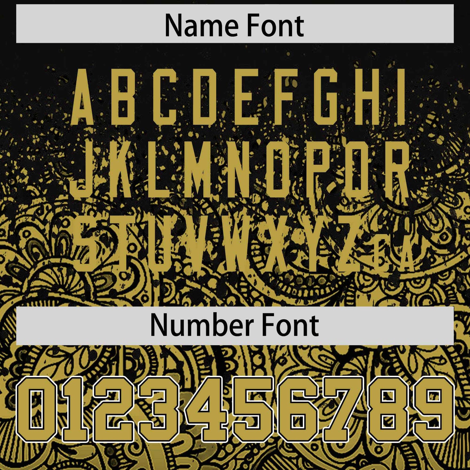 Custom Black Old Gold Floral Print Pattern Full Button Gradient Fashion Baseball Jersey