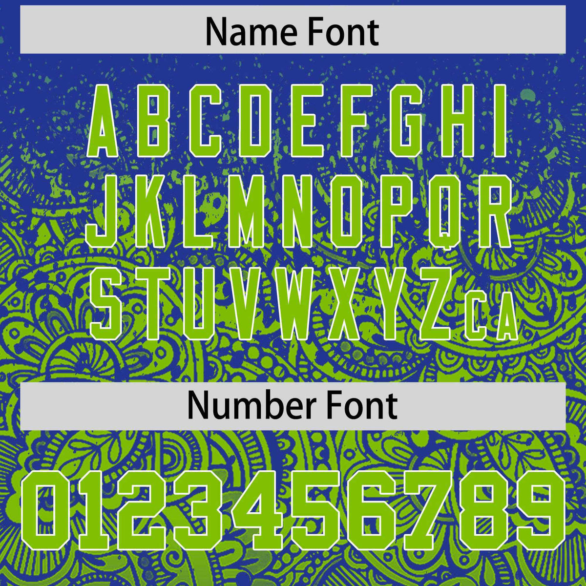 Custom Royal Neon Green Floral Print Pattern Full Button Gradient Fashion Baseball Jersey