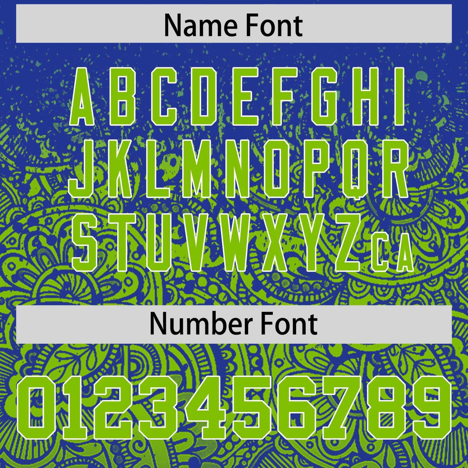 Custom Royal Neon Green Floral Print Pattern Full Button Gradient Fashion Baseball Jersey