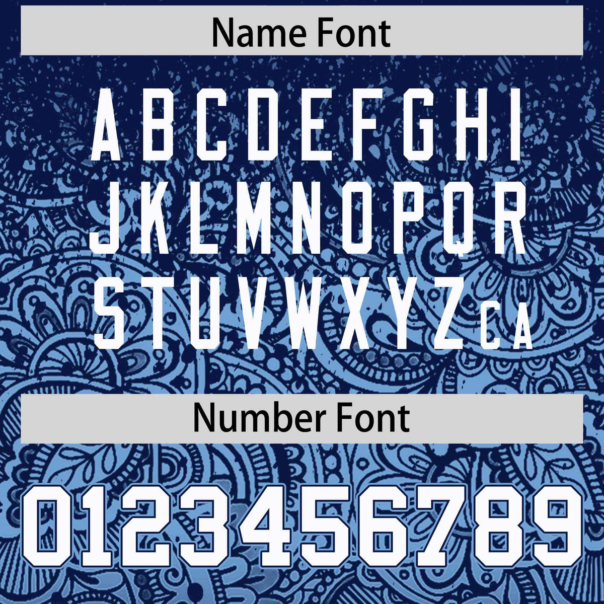 Custom Navy Powder Blue Floral Print Pattern Full Button Gradient Fashion Baseball Jersey