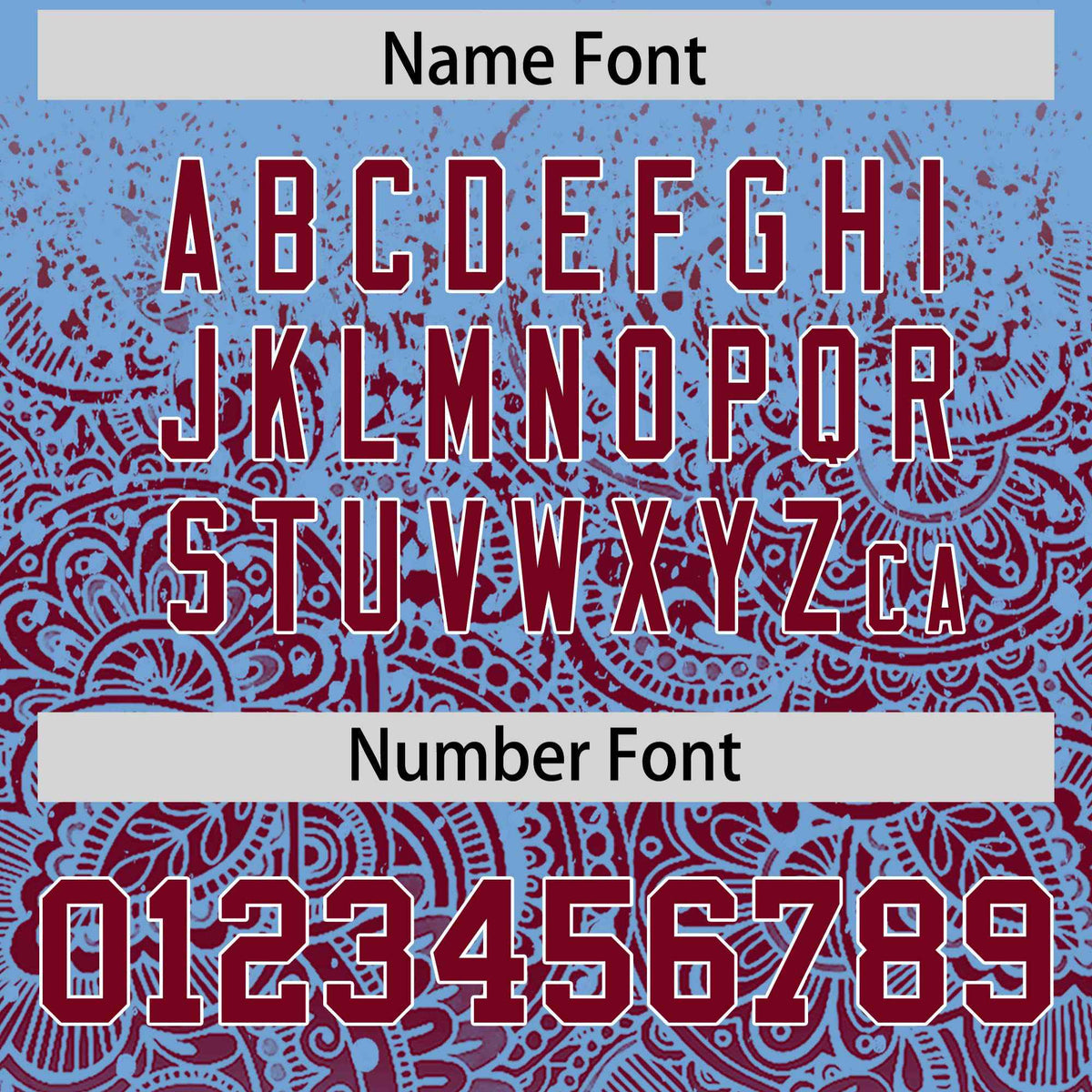 Custom Powder Blue Crimson Floral Print Pattern Full Button Gradient Fashion Baseball Jersey