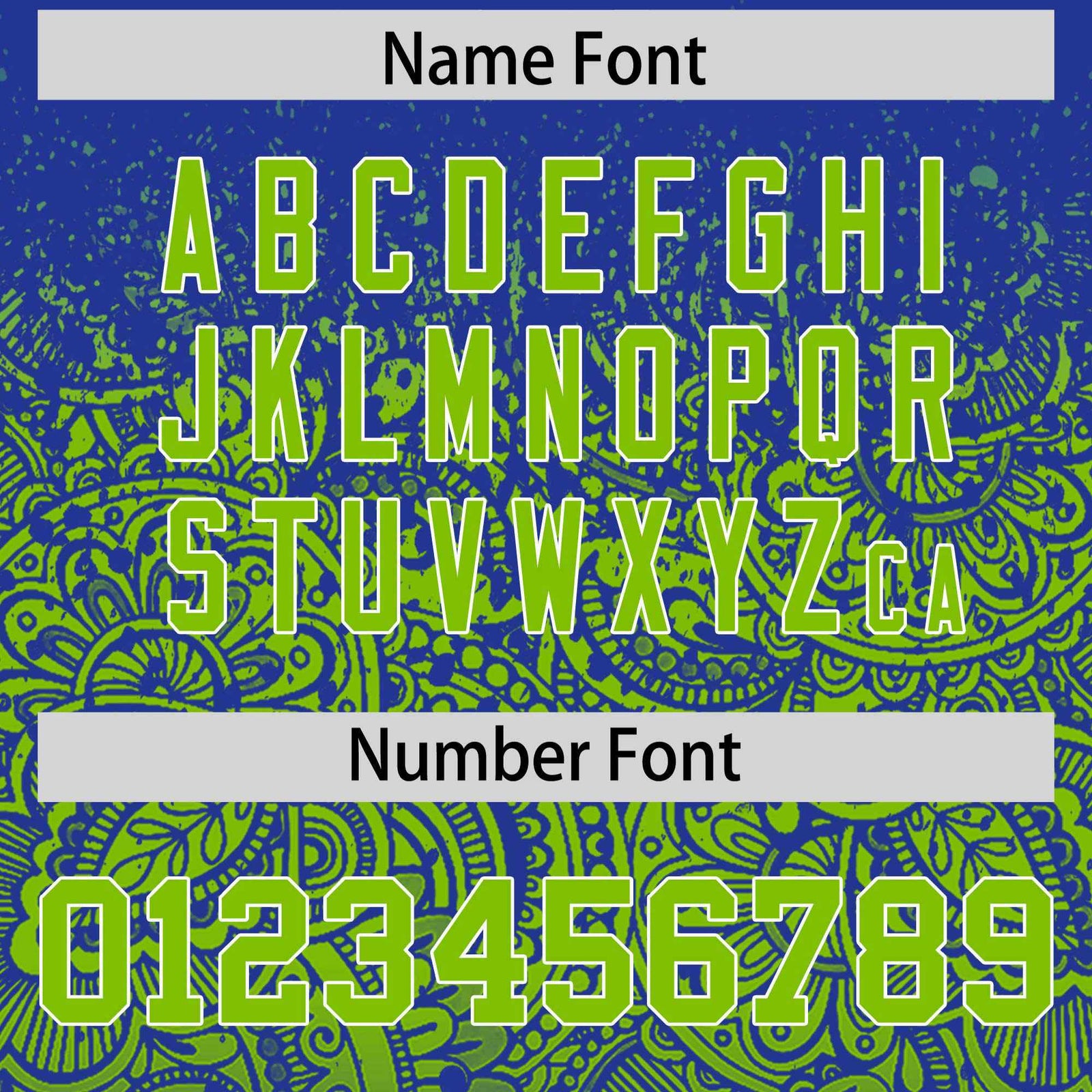 Custom Royal Neon Green Floral Print Pattern Full Button Gradient Fashion Baseball Jersey